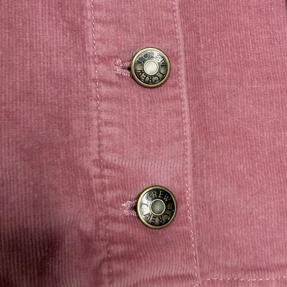 J. Crew Pink Patch Pocket Corduroy Button Down Mini Skirt Girls Size 8 Crew Cuts - Picture 3 of 13
